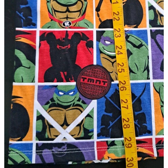 TMNT Teenage Mutant Ninja Turtles T-Shirt Men’s XL All Over Checkered Portrait - Picture 5 of 6